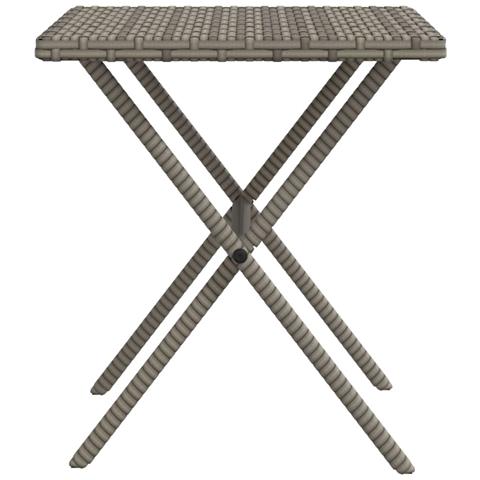 Lettini Prendisole 2 pz con Tavolino Grigio in Polyrattan - Foto 9