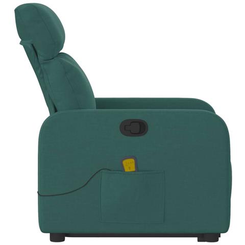 Poltrona Alzapersona Massaggiante Verde Scuro in Tessuto - Foto 9