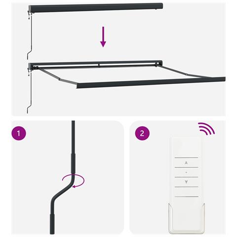 Tenda Retrattile Automatica Grigio Chiaro 350x250 cm, Tessuto di Ricambio per Tenda  3,5x2,5 m Grigio Chiaro - Foto 9