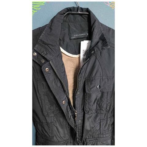 Zara Giacca Invernale Da Donna Calda Comoda Senza Cappuccio Nera Taglia Xs - Foto 2