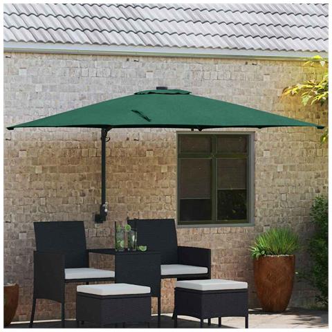 Ombrello da giardino Verde 248.5 x 247.5 x 160 cm Tessuto - Foto 2