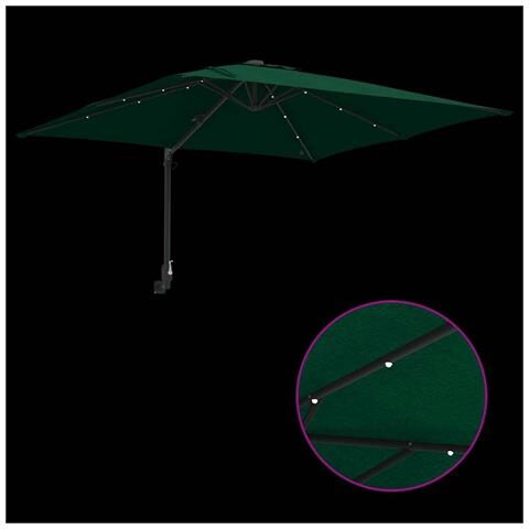 Ombrello da giardino Verde 248.5 x 247.5 x 160 cm Tessuto - Foto 9