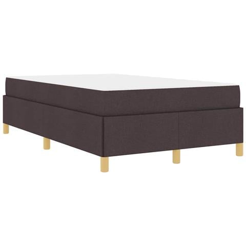 Letto a molle Marrone scuro e Bianco 120 x 190 cm Tessuto - Foto 1