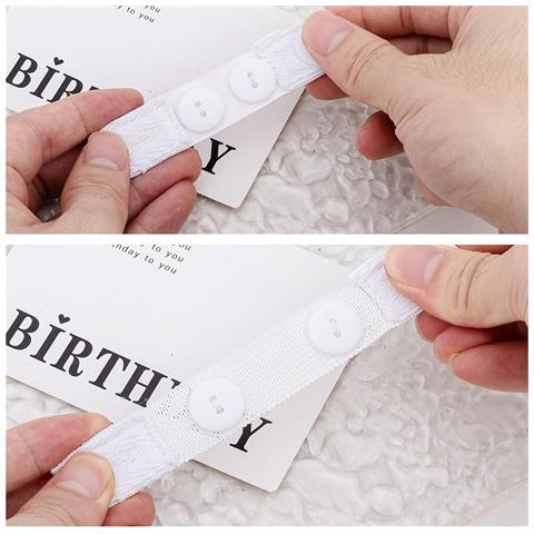 Estensore Per Pantaloni Premaman (4x12cm): Fascia Regolabile Per Una Gravidanza Confortevole White - Foto 4