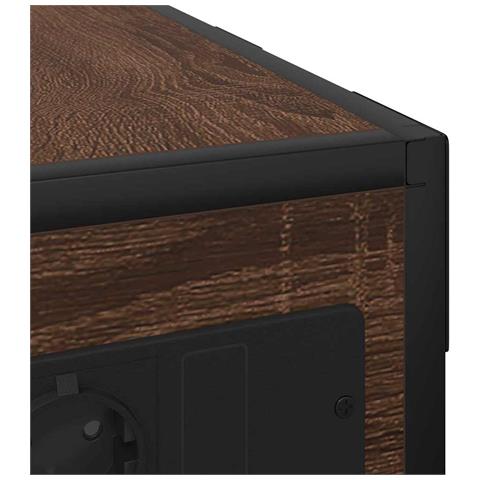 Comodino Rovere marrone 41.5 x 26 x 60.5 cm Legno multistrato - Foto 9