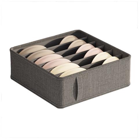 Set Di 3 Scatole Portaoggetti Grigie - Organizzatori Per Cassetti Per Lingerie, Calze E Reggiseni - Foto 2