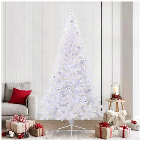 Albero di Natale artificiale Bianco 240 cm PVC e Acciaio - Foto 2