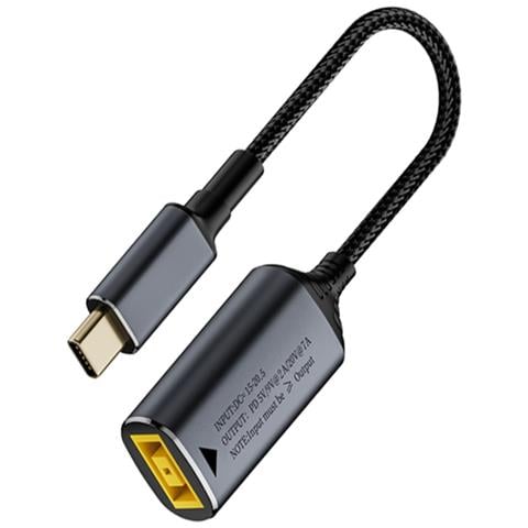 Adattatore Da Usb-c Maschio A Lenovo Slim Tip (quadrato) Femmina Da 140w - Alimentazione Ottimale - Foto 3