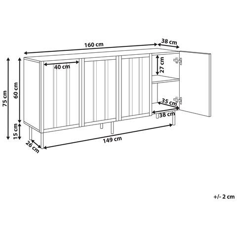 Vetrina Clunes Beige Chiaro - Foto 4