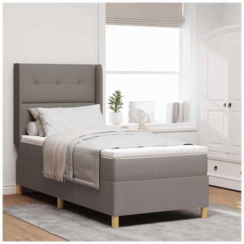 Letto a molle con materasso Talpa 140 x 200 cm Tessuto - Foto 2