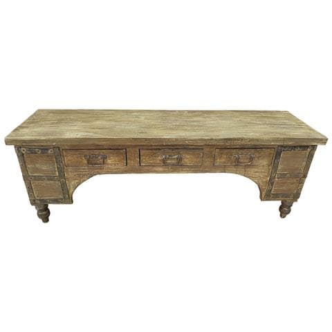 Mobile Basso Artigianale In Legno 165-175x45x57h Cm - Foto 2