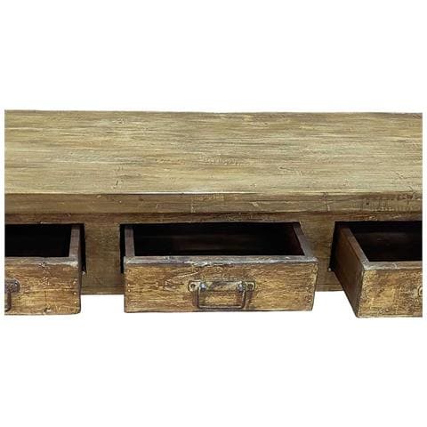 Mobile Basso Artigianale In Legno 165-175x45x57h Cm - Foto 7