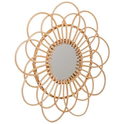 Specchio In Bambù Marrone D59/20x02h - Foto 1