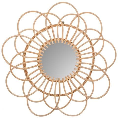 Specchio In Bambù Marrone D59/20x02h - Foto 2