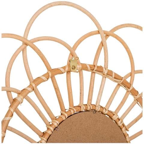 Specchio In Bambù Marrone D59/20x02h - Foto 8