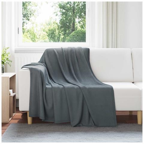 Coperta Grigio scuro 200 x 150 cm Panno - Foto 2