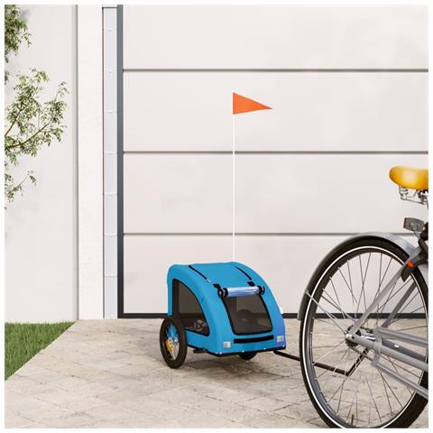 Rimorchio da Bici per Animali Blu Oxford e Ferro - Foto 2