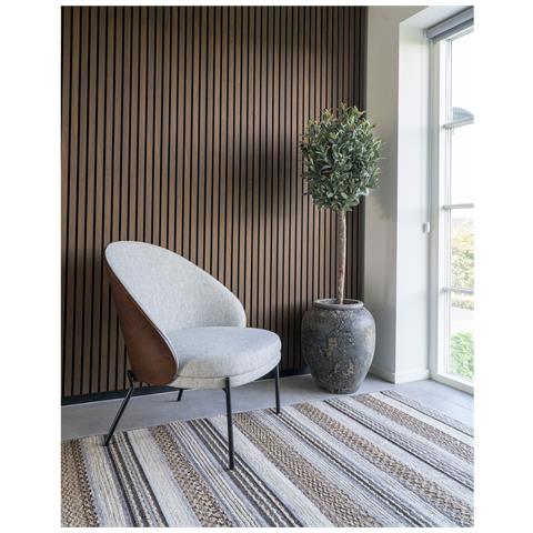 Tappeto Morena In Iuta E Lana Tessuto A Mano Naturale E Grigio 160x230 Cm - Foto 2