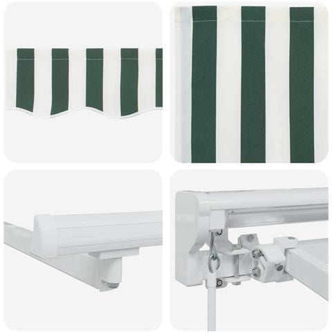 Cornice per Tenda Manuale con LED Verde e Bianco 3 x 2,5 m - Foto 9