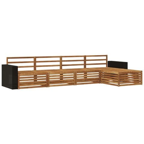 Set di divani da esterno 5 pcs Naturale - Foto 1