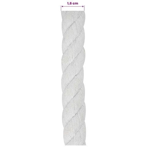 Corda Bianco 1,6 x 1,6 x 2500 cm Cotone - Foto 5