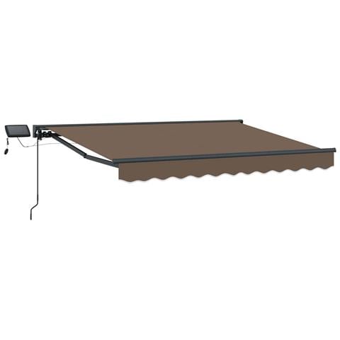 Cornice per Tenda Manuale con LED Tortora 4,5 × 3,5 m - Foto 1
