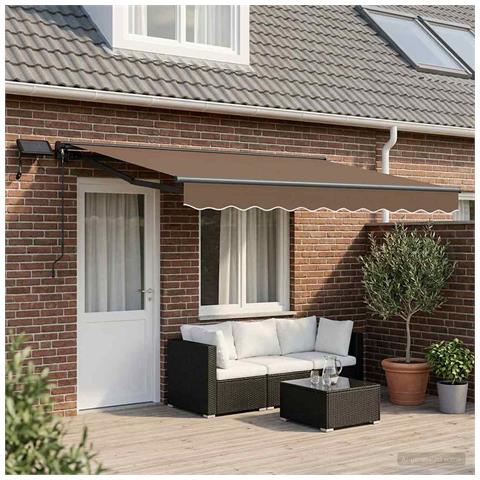 Cornice per Tenda Manuale con LED Tortora 4,5 × 3,5 m - Foto 2