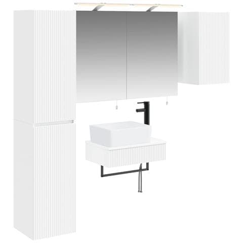 Set di mobili per il bagno 5 pcs Bianco - Foto 1