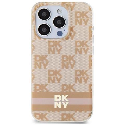 Dkny Iml Checkered Mono E Custodia Magsafe Per Iphone 13 Pro / 13 - Rosa - Foto 1