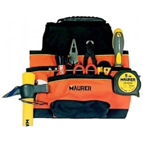 Borsa da carpentiere in crosta scamosciata con 7 tasche e 1 asola - Foto 2