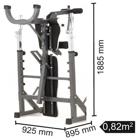 Panca Multifunzione Wbx 90 Leg Extension E Arm Curl, Regolabile Su 5 Posizioni E Ripiegabile. - Foto 7