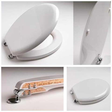 Copriwater Ideal Standard Ellisse-ellisse Piu'' Bianco Cerniera Cromo-sedile-asse Wc - Foto 2