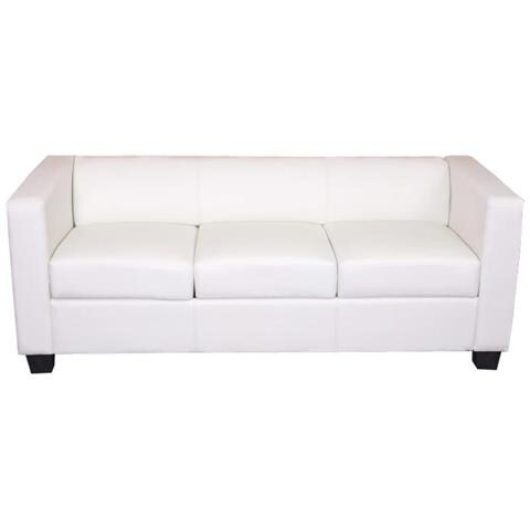 Mendler Divano 2 Posti Lounge Serie Lille, Moderno Ed Elegante, Rivestito In Pelle Rossa, Dimensioni 75x137x70 Cm