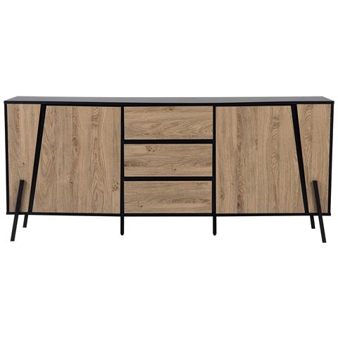 Credenza Buffet In Color Legno E Nero Blackpool - Foto 17