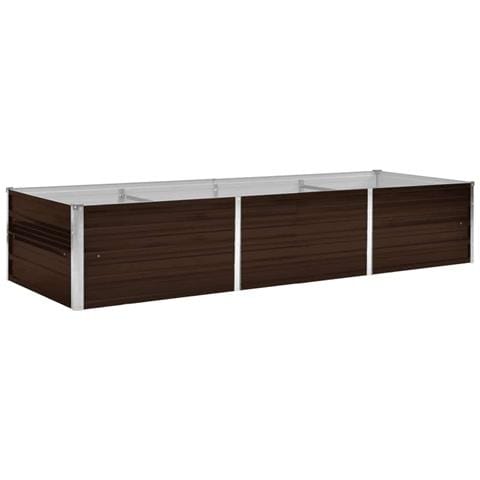 Fioriera Per Giardino Marrone 240x80x45 Cm In Acciaio Zincato - Foto 1