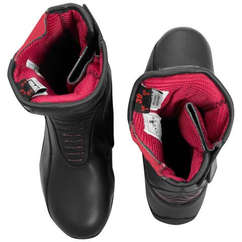 Stivale Pelle Traspirante Omologato Moto Donna Touring Urban Custom Lady Impermeabile Nero 42 - Foto 2