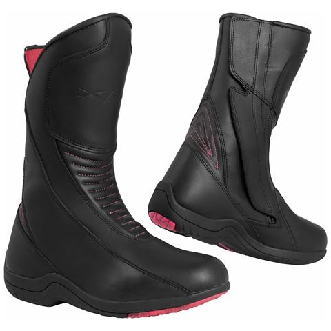 Stivale Pelle Traspirante Omologato Moto Donna Touring Urban Custom Lady Impermeabile Nero 42 - Foto 5