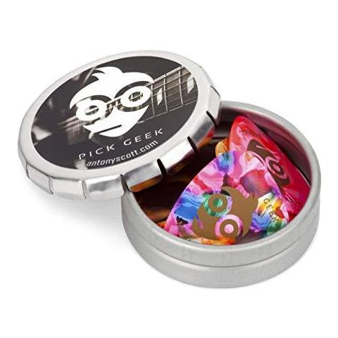 Scegli Scelte Geek Chitarra 16 Cool Chitarra Personalizzata Scelte Tuo Elettrico Acustico O Basso Chitarra X Pesante Pesante Medio E Luce Presentato In Una Di Lusso Progettata Metallo Pocket Box Per Girls Guys Un Regalo Perfetto - Foto 1