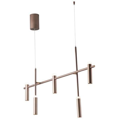 Lampada A Sospensione A Barra Led 5 Luci, Bronzo - Foto 1