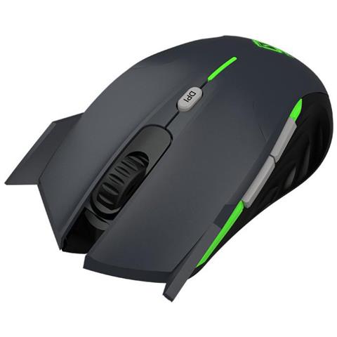 Mouse Ottico USB 4000 DPI Colore Grigio /Verde - Foto 4