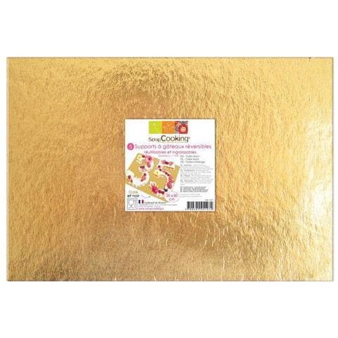 5 Alzate Oro E Nere Per Torte 20 X 30 Cm - Foto 1