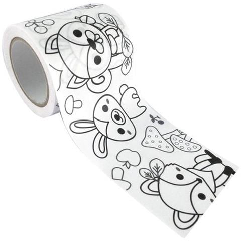 Nastro Adesivo Largo - Animali Della Foresta 4.6 Cm X 5 M - Foto 1