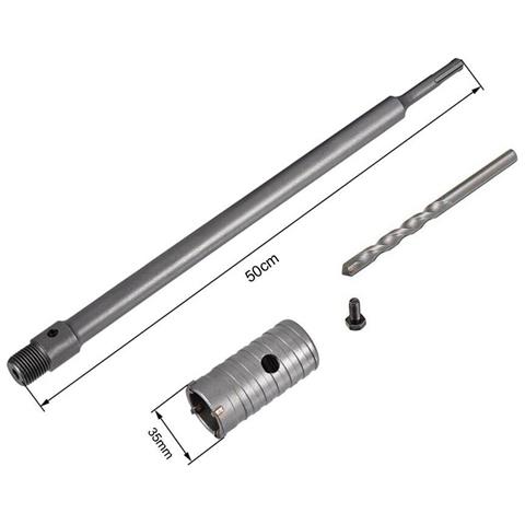 Fresa A Tazza 35 Mm Asta Prolunga 50. Cm Per Trapano Attacco Sds Plus - Foto 2