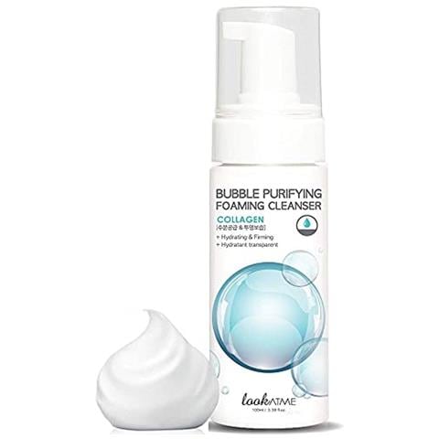 Look At Me Cura Della Pelle Coreana Detergente Viso Schiumogeno Purificante Con Bolle Detergente Viso Idratante Quotidiano Per Tutti I Tipi Di Pelle (collagene) - Foto 1