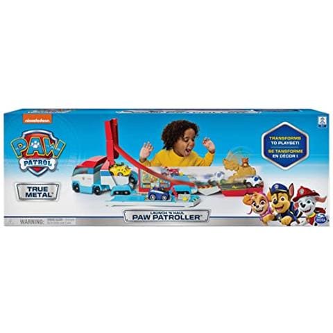 Paw Patrol, Launchan Haul Paw Patroller, Set Di Cingoli Trasformabili 2 In 1 Per Veicoli Pressofusi In Vero Metallo - Foto 2