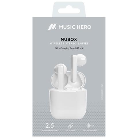 Nubox Auricolare True Wireless Stereo (TWS) In-ear Musica e Chiamate USB tipo-C Bluetooth Bianco - Foto 2