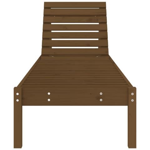 Lettino Prendisole Miele 199,5x60x74 Cm Legno Massello Di Pino - Foto 3