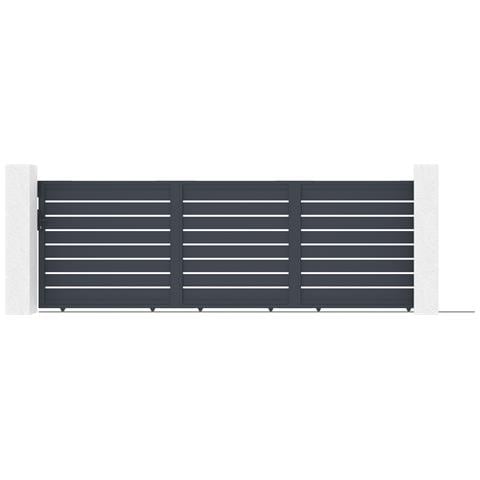 Cancello Scorrevole 5x1,6m Vogel Alluminio Grigio - Foto 1