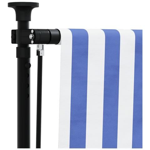 Tenda A Rullo Esterno Blu E Bianca 100x270cm Tessuto E Acciaio - Foto 2