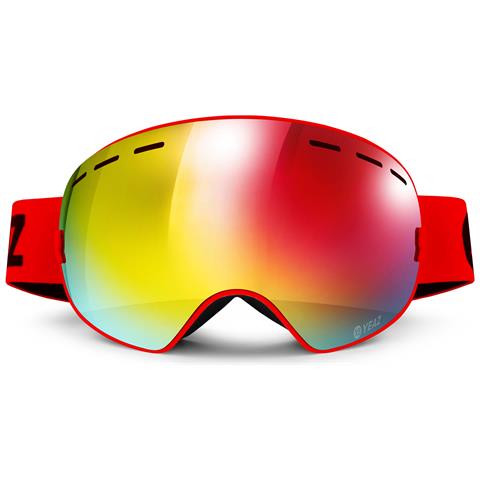 Maschera Xtrm-summit Occhiali Da Sci E Snowboard Con Cornice Rossa A Specchio - Foto 2